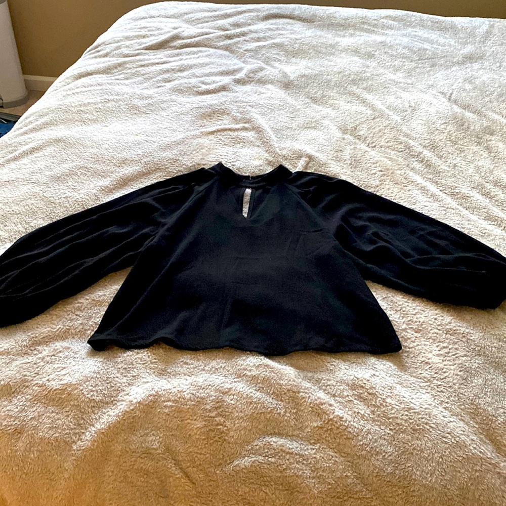 Black keyhole blouse